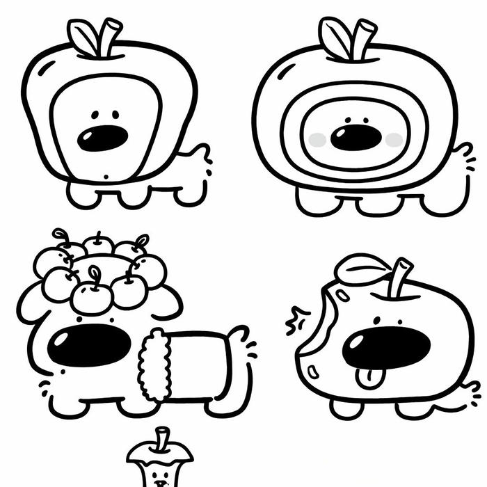 Tranh tô màu sticker cute tạo hình sinh động