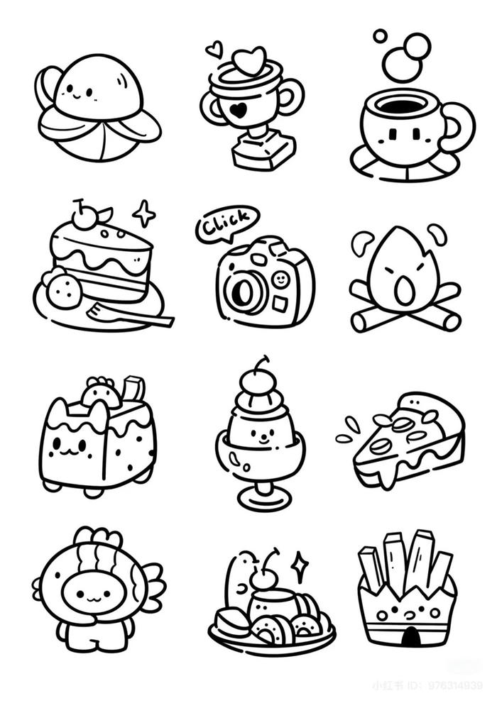 Tranh tô màu sticker cute thiết kế gần gũi