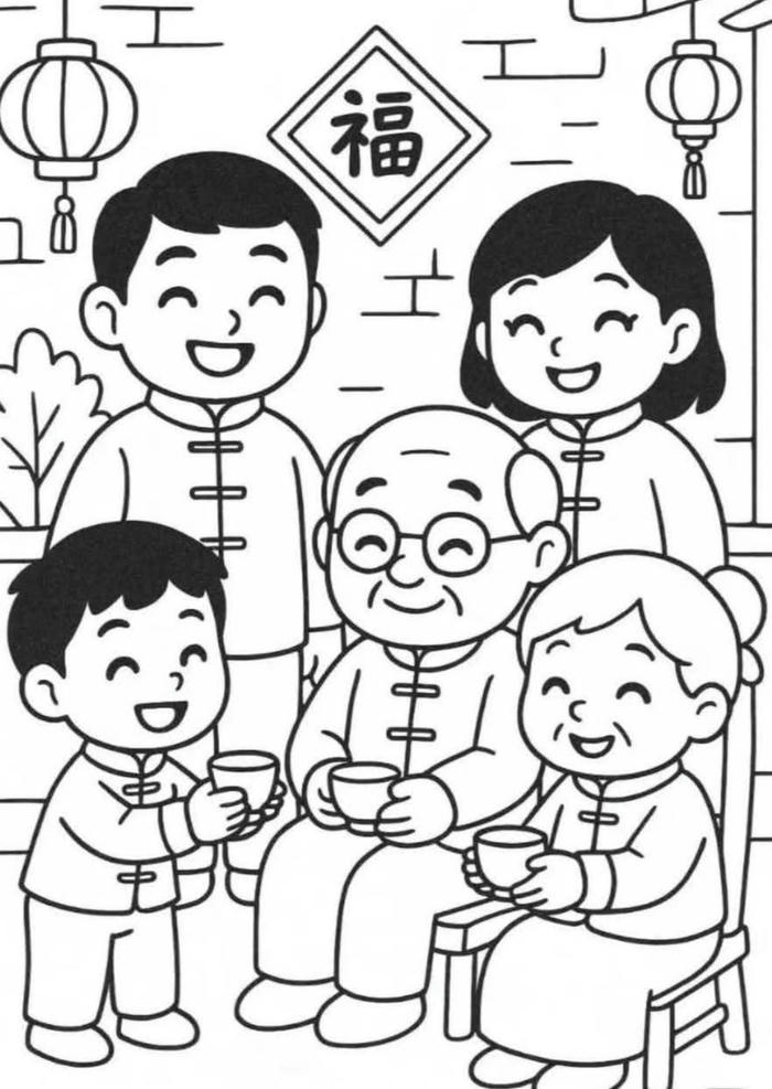 Tranh tô màu tết mang dáng vẻ thanh nhã