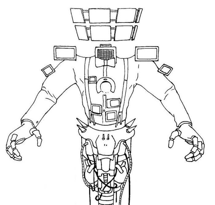 Tranh tô màu titan cameraman v2 ngầu