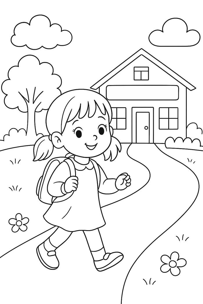 Tranh tô màu trường mầm non tạo hình sinh động