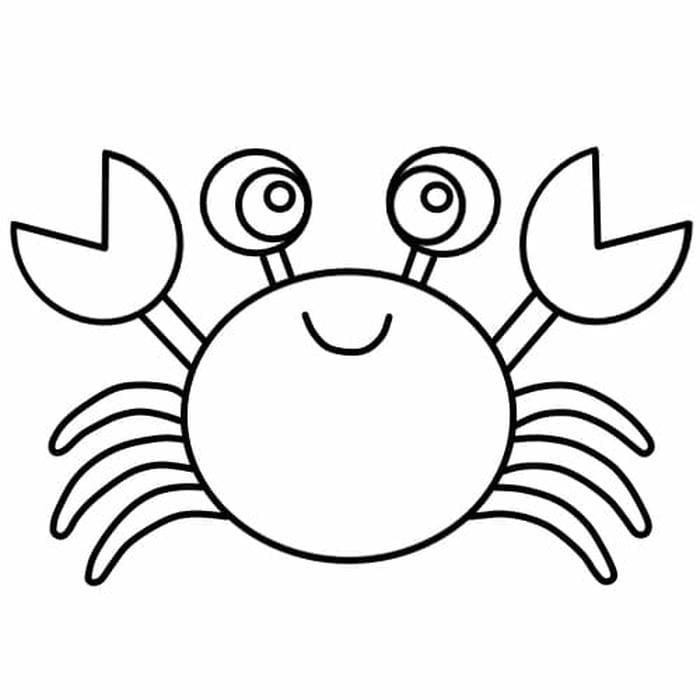hình ảnh tranh tô màu con cua có nhiều chân