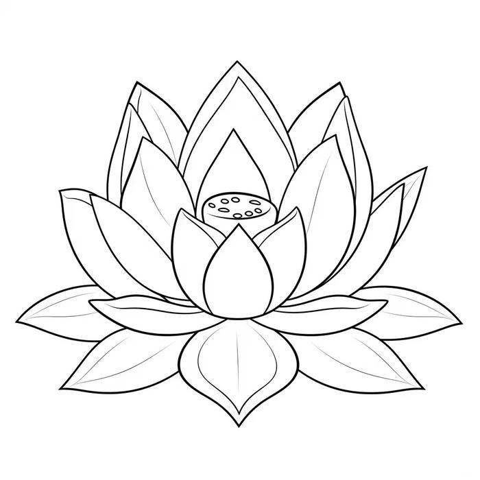 hình bông sen đơn giản