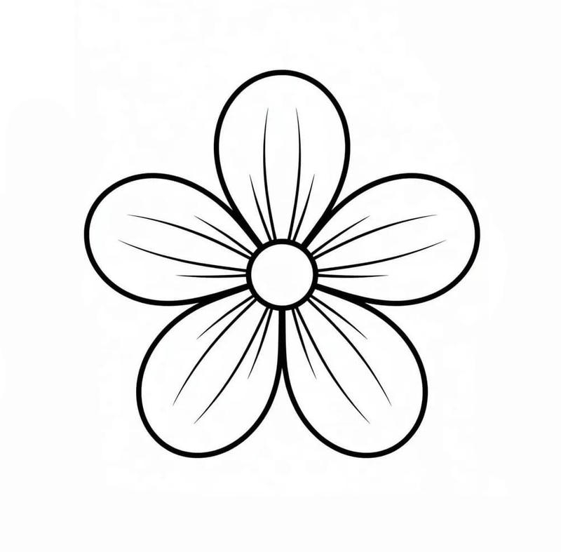 hình hoa 5 cánh đơn giản cho trẻ