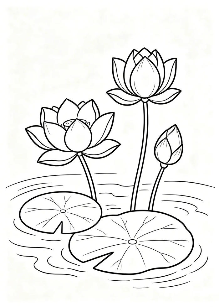 mẫu hoa sen đáng yêu cho bé