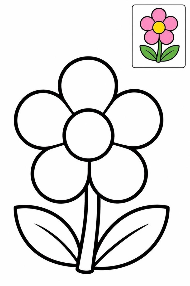 mẫu tranh tô màu hoa đẹp