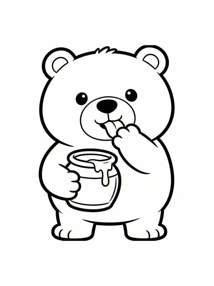 phù hợp cho bé mầm non tranh tô màu con gấu