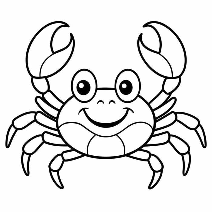 tranh tô màu con cua hình ảnh ngộ nghĩnh