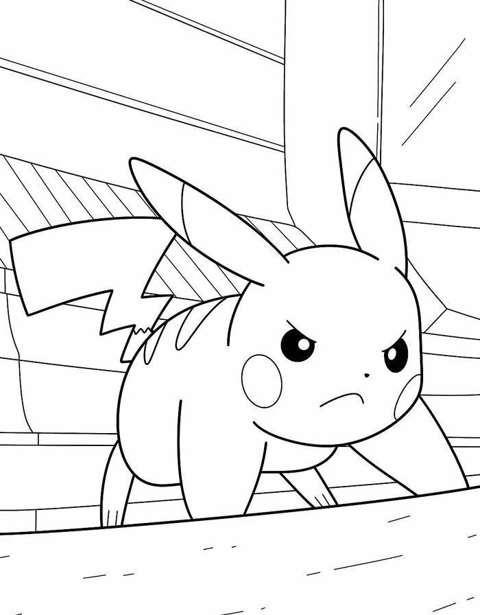 tranh tô màu pikachu cho trẻ em