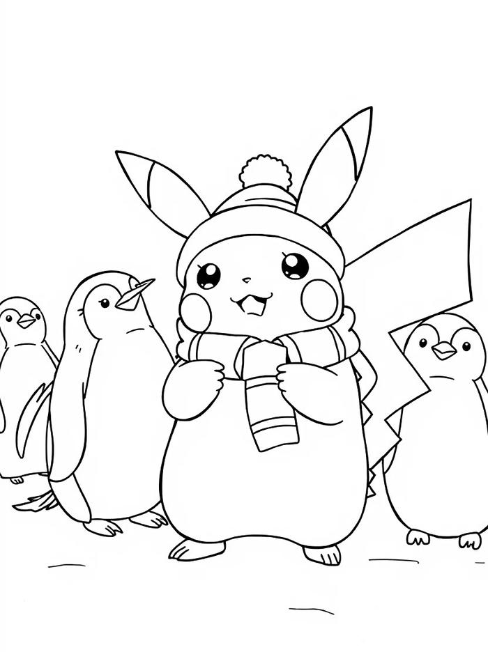 tranh tô màu pikachu dành cho fan pokemon