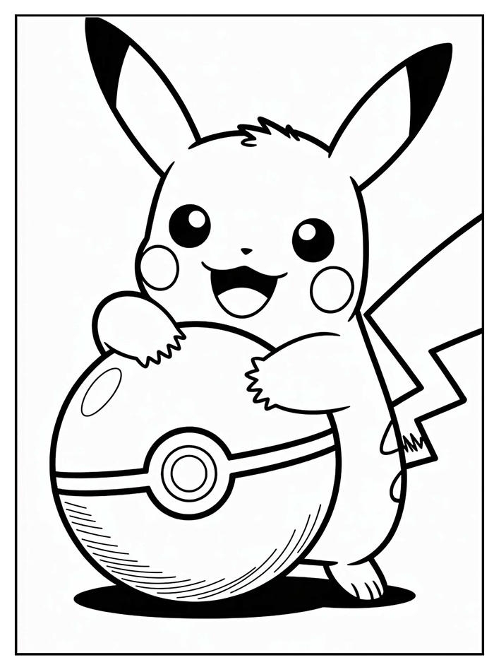 tranh tô màu pikachu