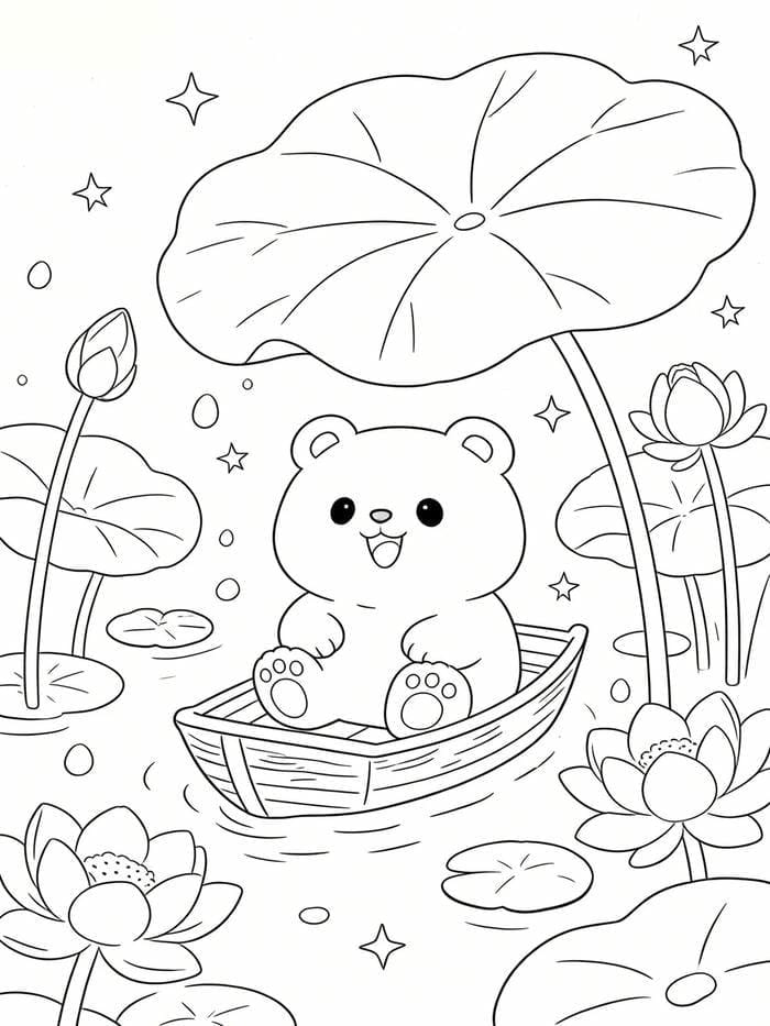 vui chơi sáng tạo từ tranh tô màu con gấu đẹp