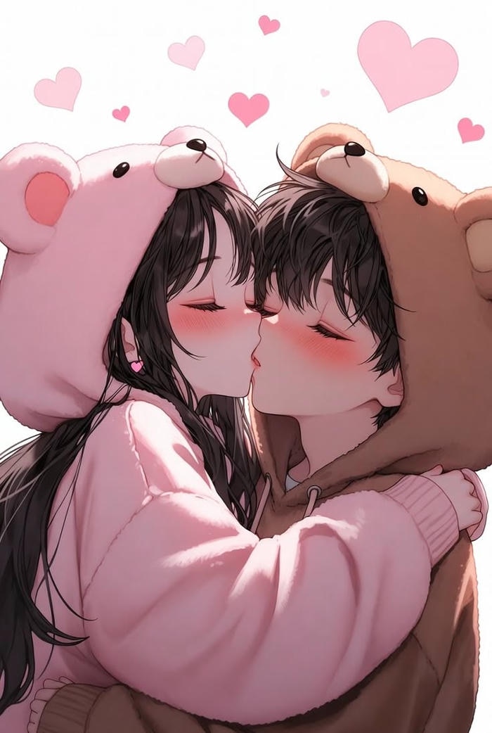 Ảnh anime cặp đôi yêu nhau cùng nắm tay dưới trời chiều