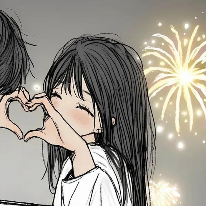 Ảnh anime cặp đôi yêu nhau với cái ôm dịu dàng