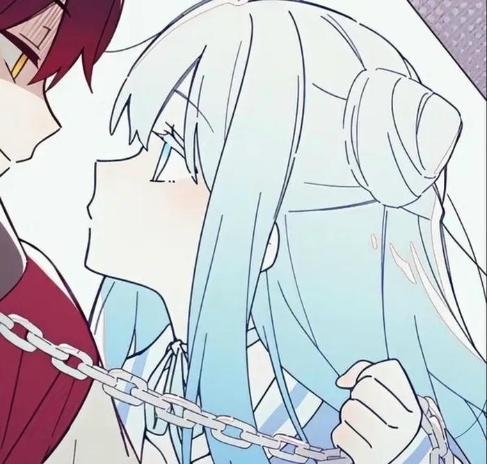 Ảnh anime đôi tình nhân ngồi cạnh nhau ngắm hoàng hôn