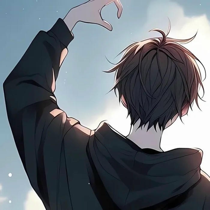 Ảnh cặp đôi yêu nhau anime với ánh mắt đầy lưu luyến