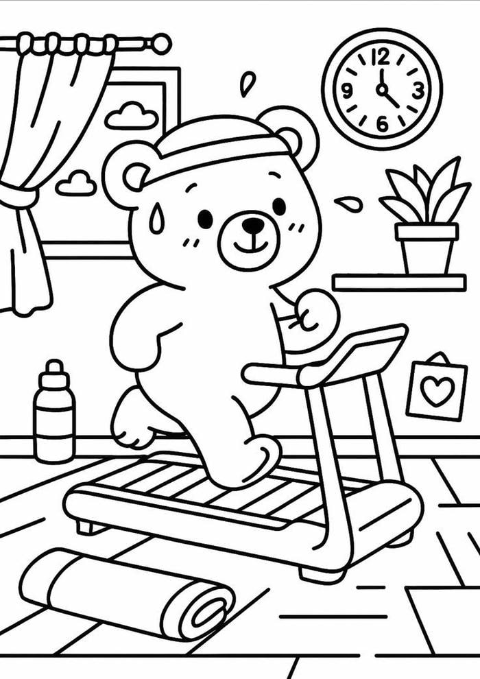 Ảnh tranh tô màu cute chill dành cho hoạt động tô màu