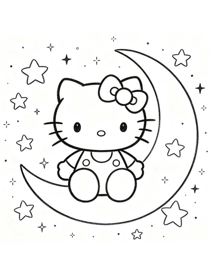 Ảnh tranh tô màu cute chill theo phong cách đáng yêu