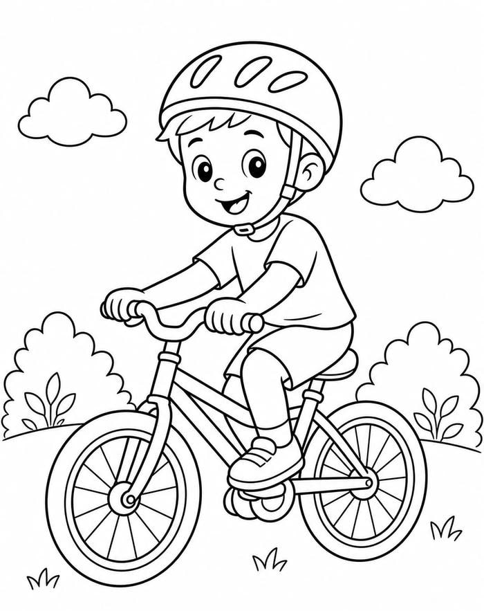 Ảnh tranh tô màu xe đạp có dây xích bên dưới