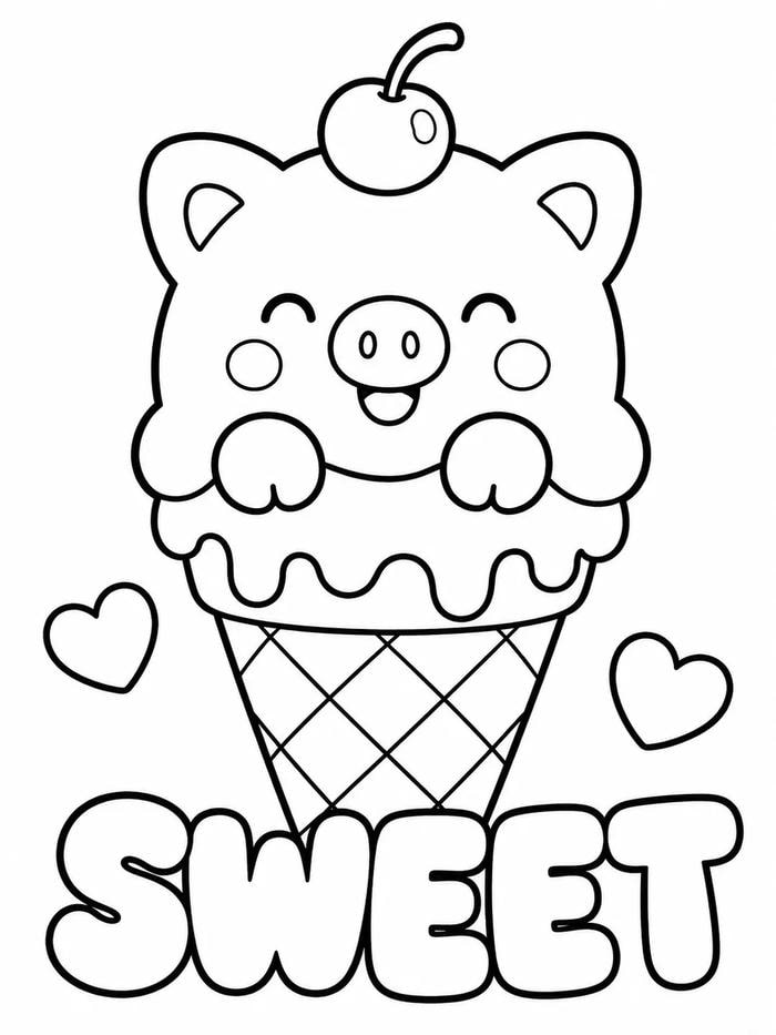 Bé thỏa sức phối màu với tranh tô màu cute chill