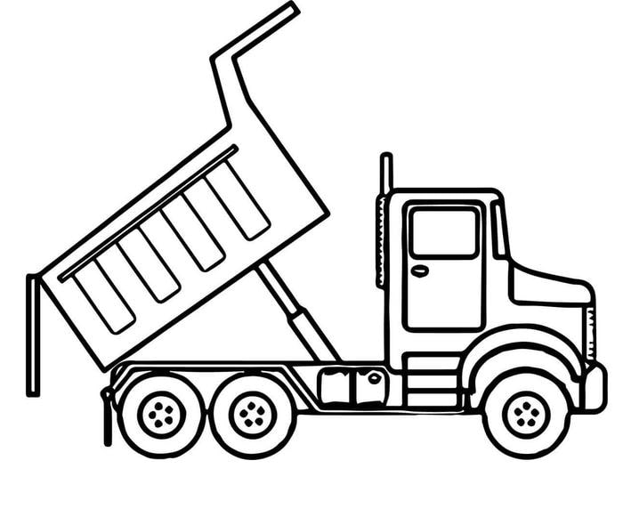 Đầu xe chắc chắn xuất hiện trong hình tô màu xe tải