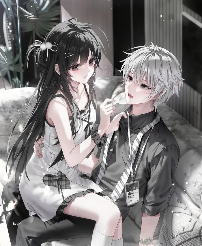 Hình ảnh cặp đôi yêu nhau anime trong khoảnh khắc bình yên
