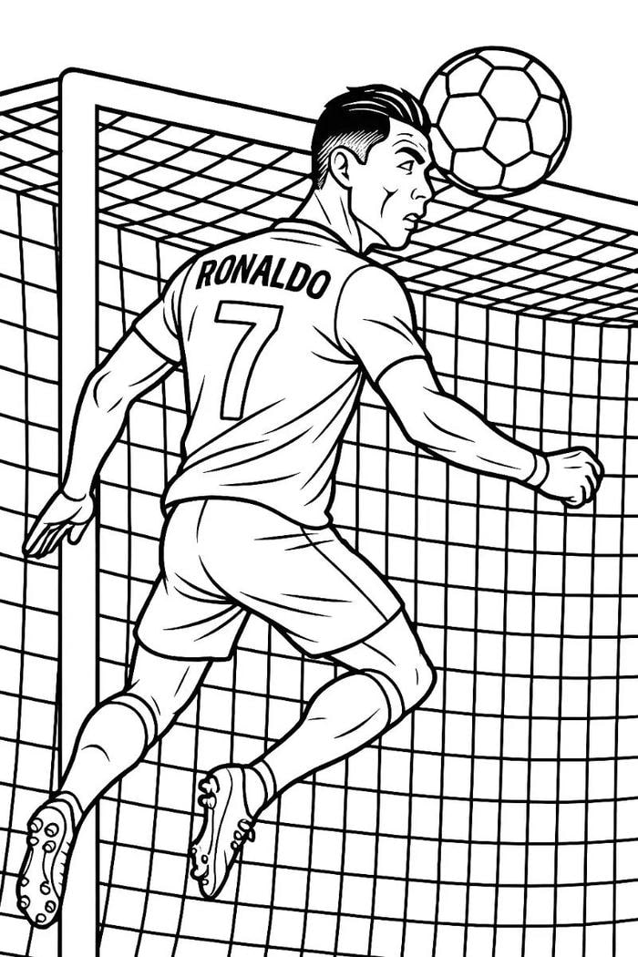 Hình ảnh tranh tô màu Ronaldo dành cho người hâm mộ