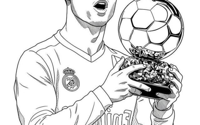 Bộ 99+ tranh tô màu Ronaldo cực ngầu khiến bé mê tít 
