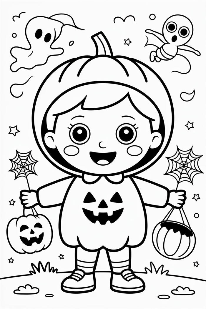 Lâu đài ma ám xuất hiện trong trang tô màu Halloween