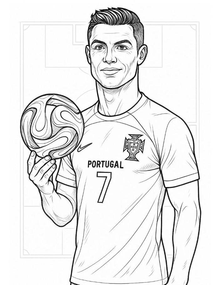 Người hâm mộ yêu thích tranh Ronaldo để tô màu sáng tạo