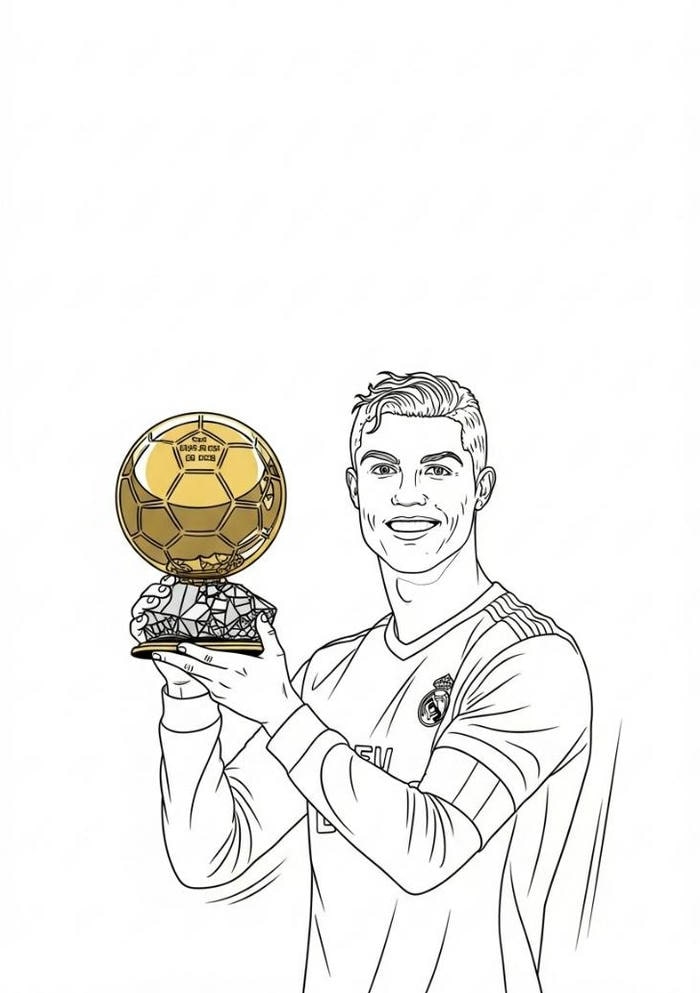Siêu sao Ronaldo xuất hiện trong mẫu tranh dành cho bé tô