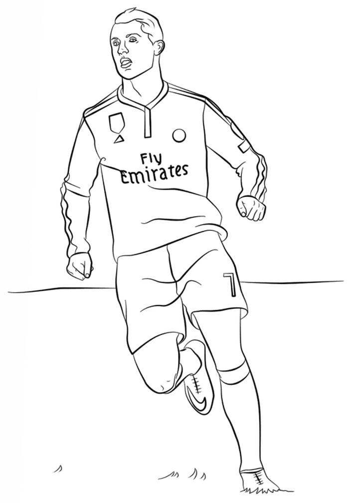 Tranh tô màu Ronaldo tái hiện thần tượng bóng đá thế giới