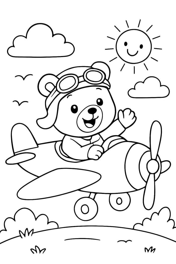 Tranh tô màu cute chill kết hợp các hình ảnh dễ thương