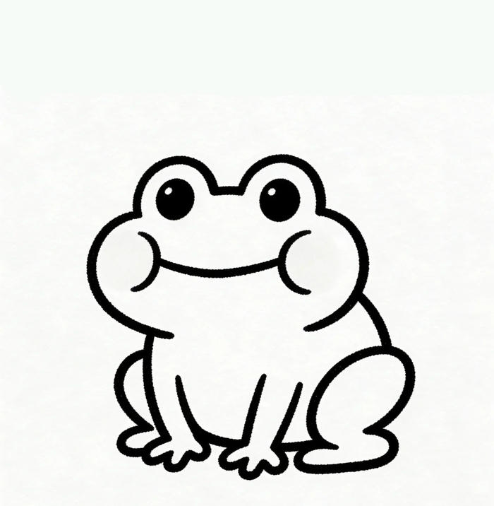 hình con ếch ngồi cực cute cho bé