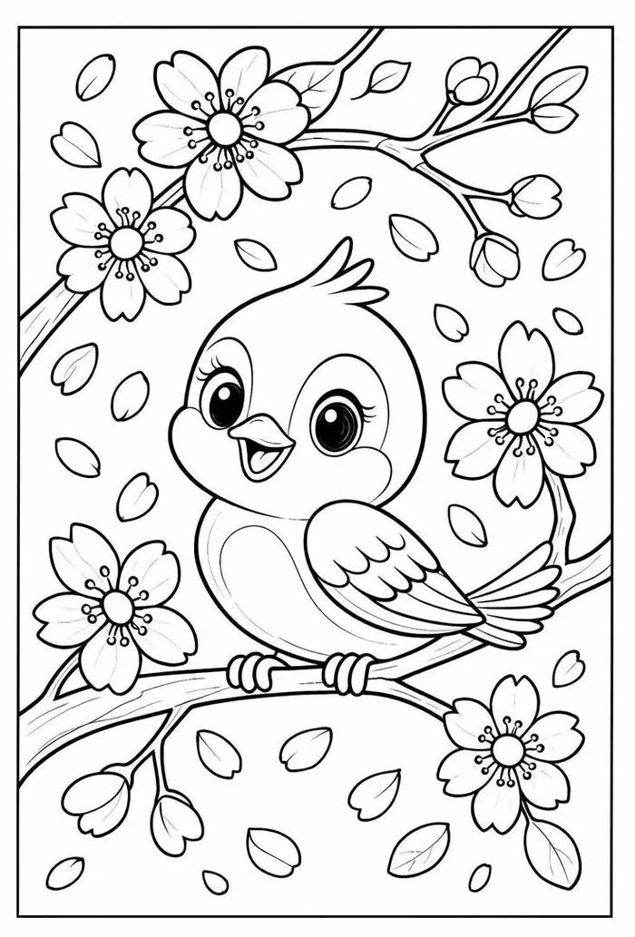 hình con vật dễ thương cho bé thực hành tô màu