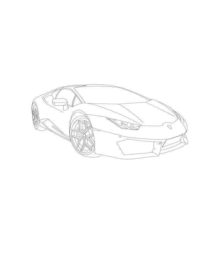 hình lamborghini với thiết kế thể thao