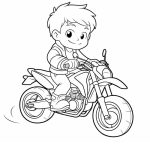 Bộ 90+ tranh tô màu xe máy siêu dễ thương 