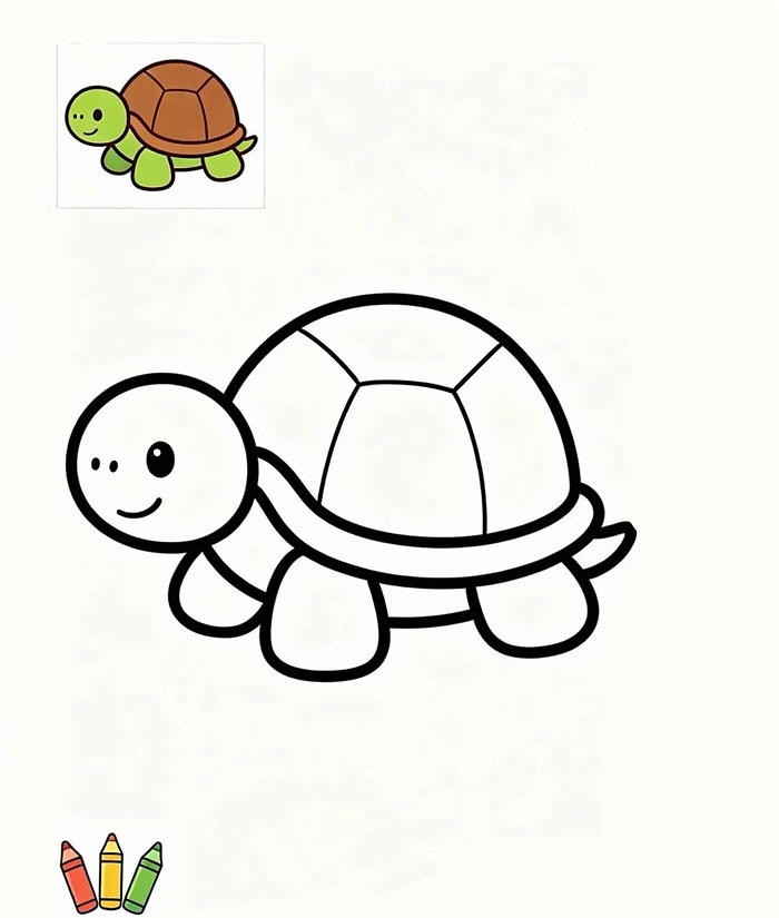 tranh tô màu con vật cute đơn giản cho bé