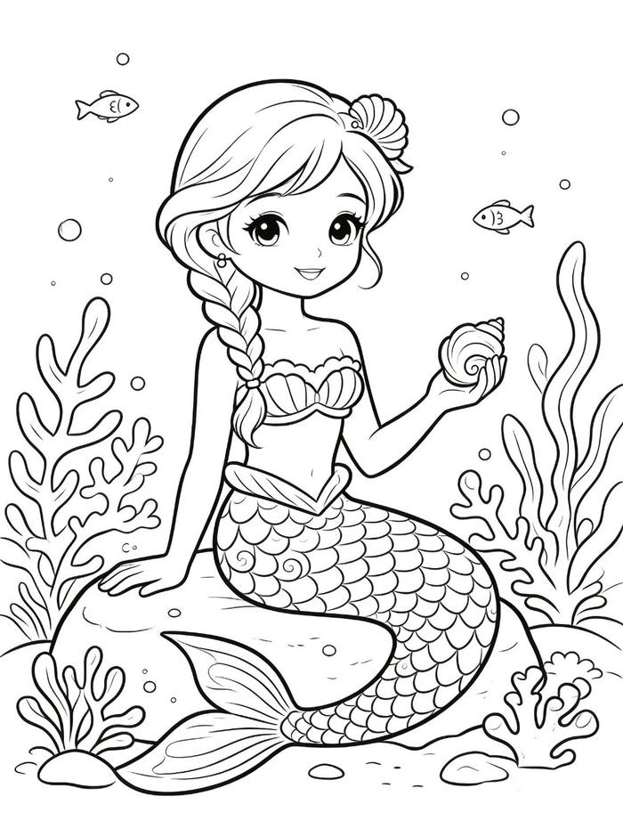 tranh tô màu công chúa xinh đẹp để in