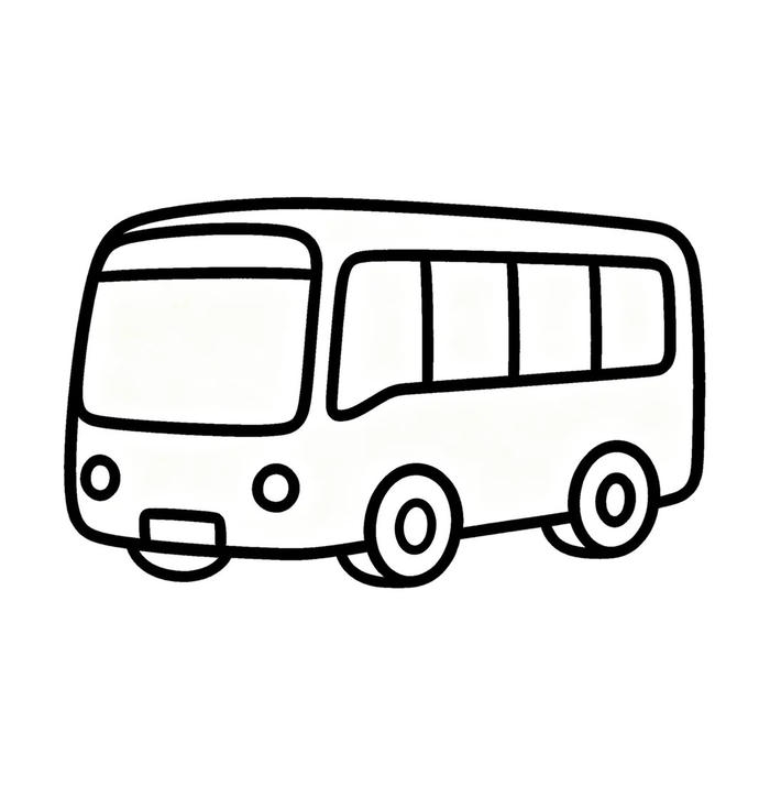 tranh tô màu phương tiện giao thông đơn giản dễ tô