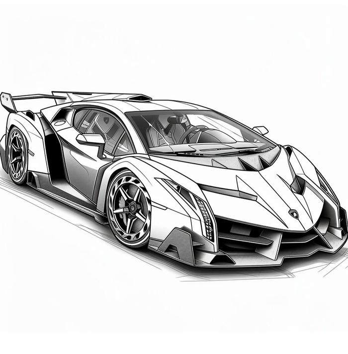 Lamborghini Veneno tekening