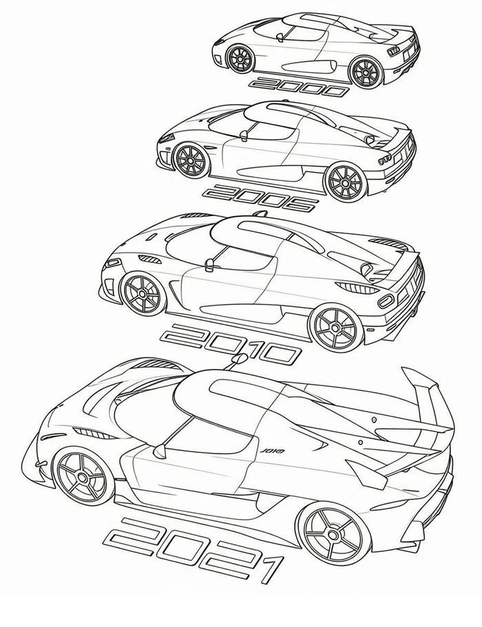 tranh tô màu xe đua lamborghini có bánh xe rõ ràng