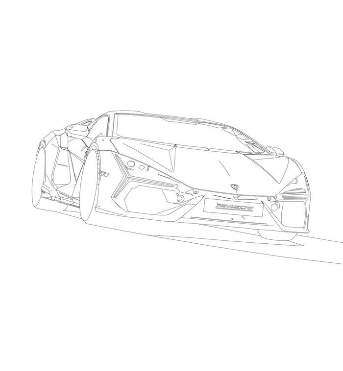 tranh tô màu xe đua lamborghini dễ nhận biết