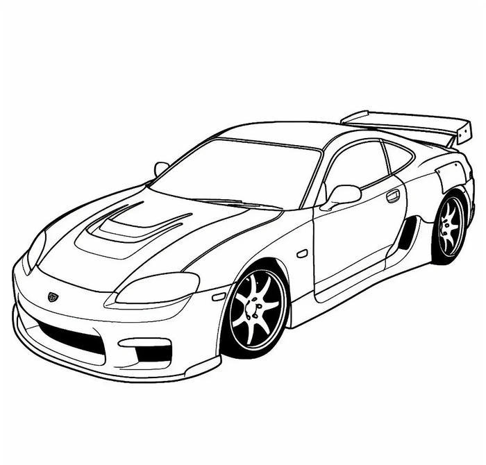 tranh tô màu xe đua lamborghini giúp bé khám phá ô tô