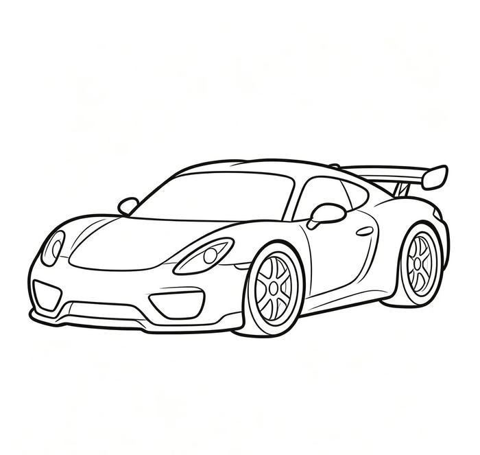 tranh tô màu xe đua lamborghini thể thao