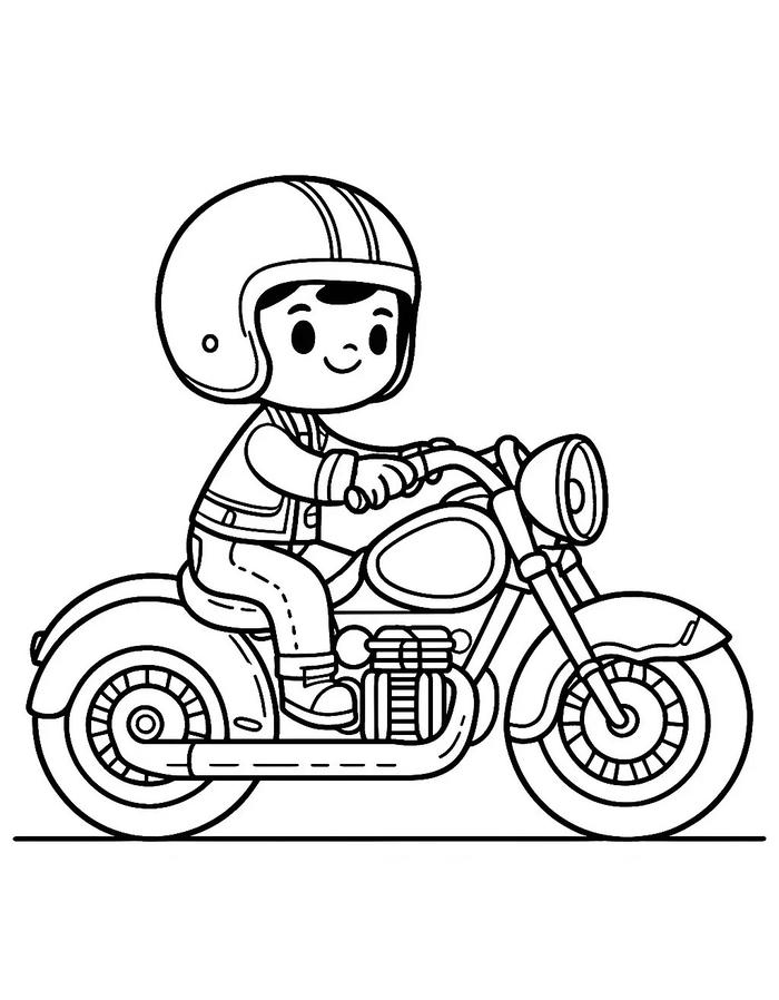 tranh tô màu xe máy cho bé thỏa sức sáng tạo