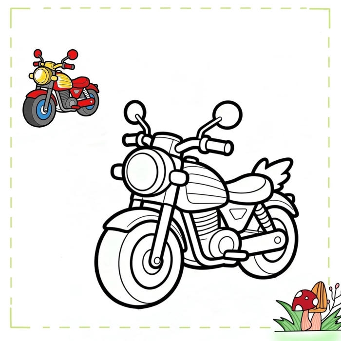 tranh tô màu xe máy cho hoạt động sáng tạo