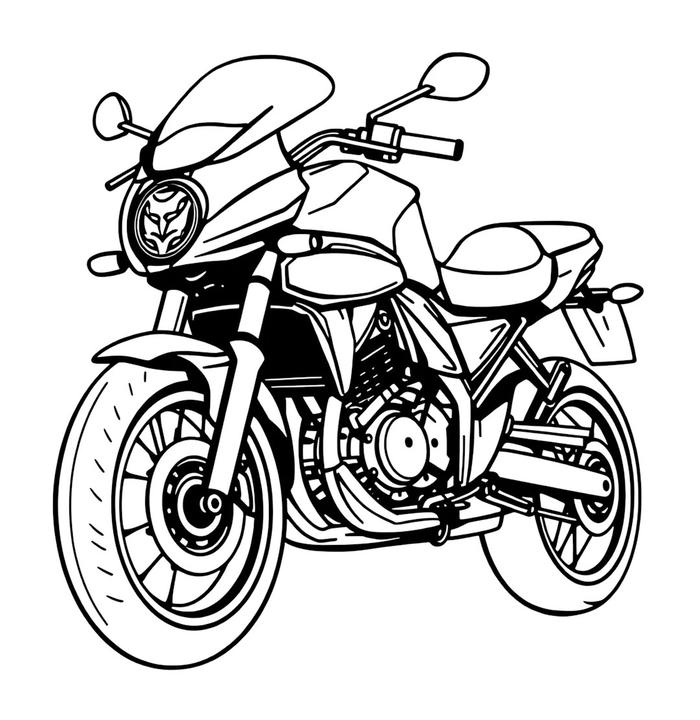 tranh tô màu xe máy cho trẻ nhỏ